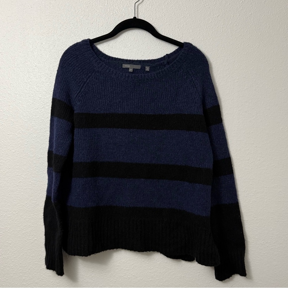 Vince Navy and Black Striped Sweater